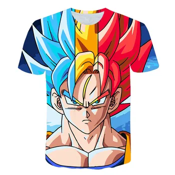 SummerNew deti oblečenie Goku Vegeta 3D T Shirt Dragon Ball Z Tshirts Deti, Dievčatá, Chlapcov, Šaty, Japonsko, Anime Kostým baby boy šaty