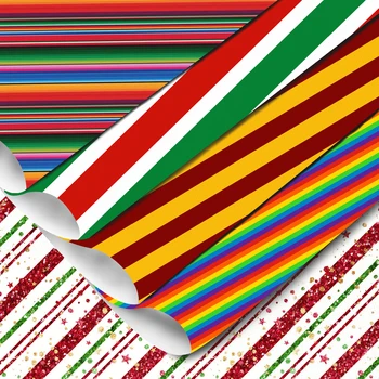 Rainbow Prúžok Koberčeky Geometrické Gradient Vzory Tlačené Série Faux Kožené dosky Na Luky Náušnice HOBBY Ručné Vinyl
