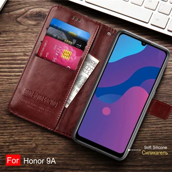 Huawei Honor 9A Prípade Kože Flip puzdro na Na Coque Huawei Honor 9A 9a MOA-LX9N Telefón Prípade Fundas Magnetické Peňaženky Kryt Etui