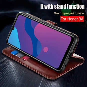 Huawei Honor 9A Prípade Kože Flip puzdro na Na Coque Huawei Honor 9A 9a MOA-LX9N Telefón Prípade Fundas Magnetické Peňaženky Kryt Etui