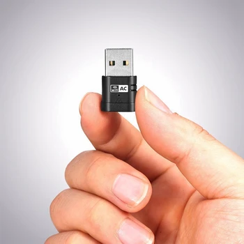 Mini 2.4 G / 5G WiFi USB Adaptér Wireless Dual Band 11AC 600Mbps MT7610UN Chipset Sieťová Karta pre PC, Windows, MAC OS X