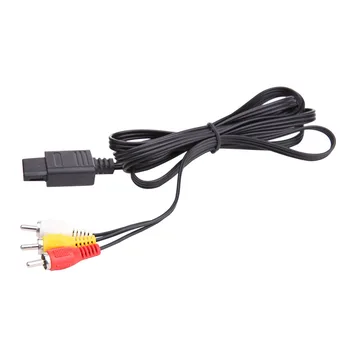 1.8 m AV Audio Video/V TV Kábel Kábel RCA pre Nintendo 64 N64 GameCube NGC SNES SFC