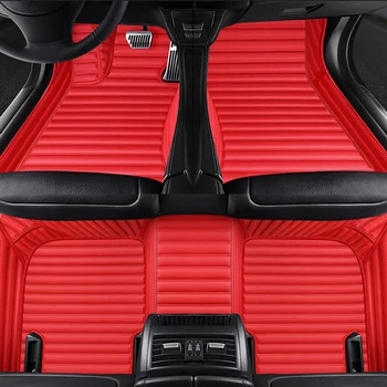 Custom 5 Sedadlo auta podlahové rohože pre Volkswagen golf, passat, Polo CC Tiguan Touareg Chrobák RHD LHD auto príslušenstvo koberec alfombra
