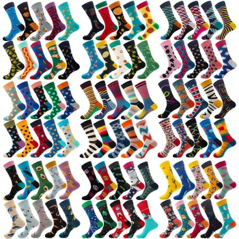 10 Párov Nastaviť Šťastný Ponožky Mužov A Ženy, Olejomaľba Farebné Harajuku Skateboard Žena Bavlna Van Gogh Ponožky