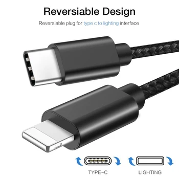 FLOVEME PD USB Typu C Kábel Pre iPhone 12 11 Pro XS Max Rýchle Nabíjanie Nabíjačky Pre iPad a MacBook Pro Typu C, Osvetlenie, Kábel