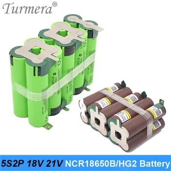 5s2p batéria 18650 pack ncr18650b 6800mah hg2 6000mah 18v 21v zváranie batéria pre skrutkovač shura batérie na mieru