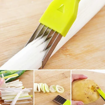 16.5*2,5 cm multi-funkcia 3 v 1 cibuľa nôž frézovanie nožom otvor kopanie magic nakrájame cibuľu kuchyne, ovocia a zeleniny, škrabka nástroj