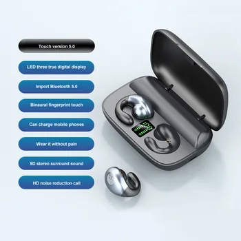 Kostné Vedenie Bezdrôtové Slúchadlá Bluetooth Slúchadlá S Nabíjanie Prípade 2200mAh Bezdrôtový Nepremokavé Športové Hudobné Slúchadlá Hlavu