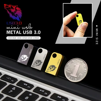 Moric USB 3.0, Mini Kovové USB Flash Disk 4 GB 8 GB 16 GB 32 G 64GB pero jednotky nepremokavé usb kl ' úč Vysokej rýchlosti vlastné logo