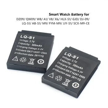 LQ-S1 3,7 V 380mAh Nabíjateľné lítiové Batérie, Smart Hodinky Batérie Pre QW09 DZ09 W8 A1 V8 X6