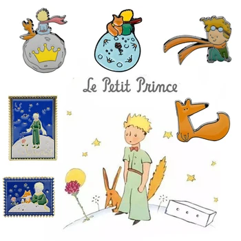 Cartoon Malý Princ Brošňa Fox Princ Stojan Zemi Odznak Kolíky Priateľmi Pin Nastaviť Klope Brošňa Fanúšikov Oblečenie, Dekorácie