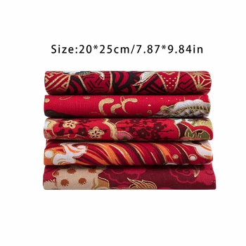 20x25cm 5 KS Potlačené bavlnené tkaniny patchwork kvetinový prešívané textílie handričku pre hobby ručné remeslá bavlnená tkanina patchwork