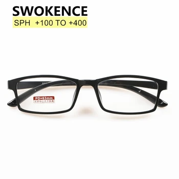 SWOKENCE Dizajn Značky Black TR90 Rám High Definition Okuliare na Čítanie Muži Ženy Kvality Tenký Objektív Presbyopia Okuliare G608