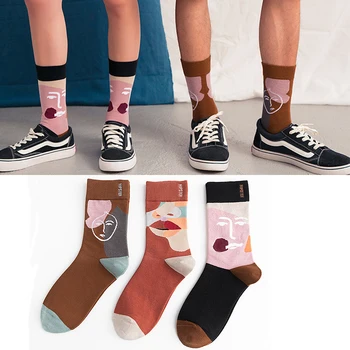 Abstrakt Trubice Ponožky Žena Jeseň a v Zime Pár Ponožky Módne Osobnosti Ponožky Čistej Bavlny Športové Unisex Ponožky Tide