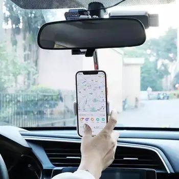 Horúce Telefón Držiak Spätného Zrkadla Telefón Držiak na GPS, Smartphone Mount Nastaviteľné Podporu Auto Dodávky