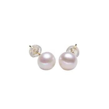 Pravých Sladkovodných White Pearl Náušnice, Módne Šperky 925 Silver Stud Náušnice Pre Ženy Svadobný Dar 2021New