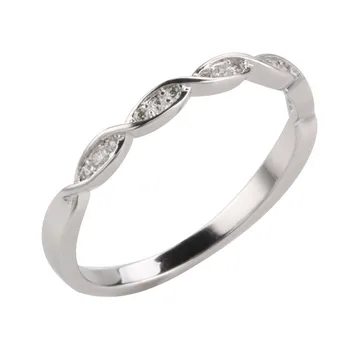 CC Módne Šperky Prstene Pre Ženy S925 Strieborné Pozlátené jednoradové Jemný Spoločné Chvost Krúžok Svadobné Svadobné Doplnky CC1581