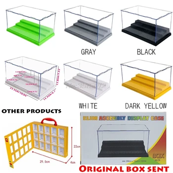 3 Kroky vitrínky / Prachotesný Box Číselné Bloky Display box Prenosný Dom Displej Prípade Úložný Box Základná Doska Priateľmi Darček