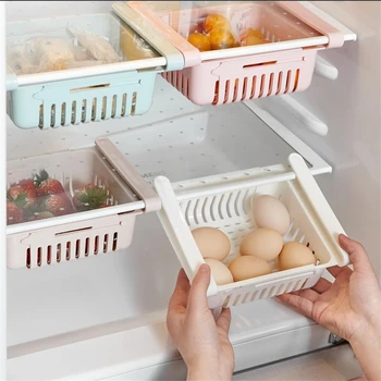 Multifunkčné kuchyňa chladnička úložný kôš mraznička úložná polička držiak výsuv zásuviek úložný box oblasť vrstva