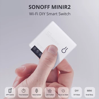 Sonoff Mini R2 Smart Wifi Prepínač Domov DIY Malý dvojcestný Svetlo Prepínače Časovač, Diaľkové Ovládanie Práce S Alexa Domovská stránka Google EWeLink