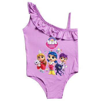 Pravda a Dúhového Kráľovstva Swimsear Batole Detské Dievčenské Plavky Deti Pláž Nosiť Jeden Kus Cartoon bez Rukávov Plávanie Oblečenie