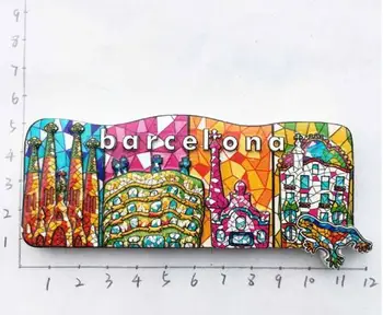 Španielsko Magnety na Chladničku Turistické Suveníry 3d Živice Chladnička Nálepky Barcelona Magnetické Chladnička Dekorácie, Darčeky Remeslá