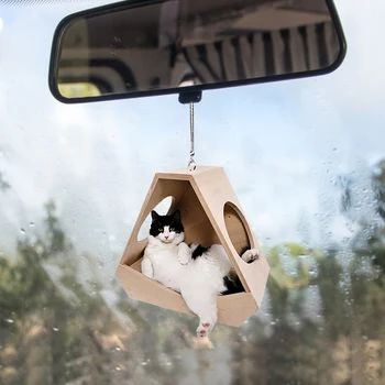 Kreatívne Lietajúci Mačka Prívesok Auto Batoh Ozdoby Roztomilý Auto Visí Ozdoby Keychain Výzdoba Interiéru Domov Izba Dekor Príslušenstvo
