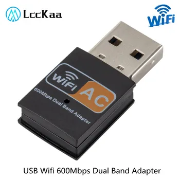 LccKaa USB Wifi Adaptér 600Mbps 2,4 GHz+5.0 GHz Wifi Prijímač Bezdrôtovej Sieťovej Karty USB2.0 vysokorýchlostný Antény Wifi Adaptér