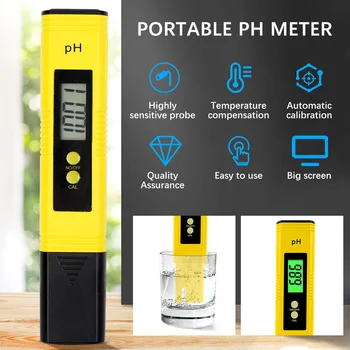 Digitálny LCD PH Meter Pero 0.01 Presnosť Akvárium Bazén Víno Moču Kvality Pitnej Vody Monitor Tester Automatická Kalibrácia