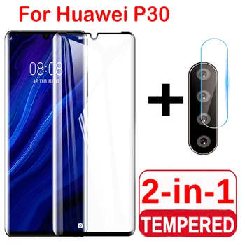 2 v 1 Ochranné Sklo Pre Huawei P30 P30lite Fotoaparát Screen Protector Tvrdeného Skla Pre Huawei P20 lite P30 Pro Objektív Film sklo