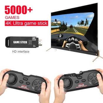 4K HD Výstup USB Wireless Gamepad Mini Vreckový TV, Video, Herné Konzoly Postavený v 5000+Klasické Hry Prenosné Retro Hra Controller