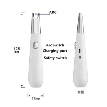 Nové Arc ľahšie pre BBQ / Plynové sporáky USB nabíjanie Cigaretový zapaľovač Vetru Elektronické ľahšie kuchyňa pulz igniter