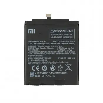 Vysoká Kvalita Xiao Redmi 5A Batérie BN34 2910 mAh.