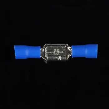 1000pcs MDD2-187 Modrá AWG16-14 Mosadz Izolačné Krimpovacie Svorkovnice Konektory Samec Terminálu