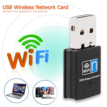 USB Adaptéra WiFi 300Mbps 2,4 GHz WiFi Externý Disk U 802.11 n/g/b Mini Bezdrôtovej Počítačovej Siete Karta Prijímača