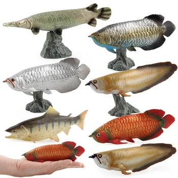 Zviera Figúrka Dekorácie Simulácia Arowana Sochy Sealife Ryby (Losos Model Hračka Pre Deti, Hračky Darček