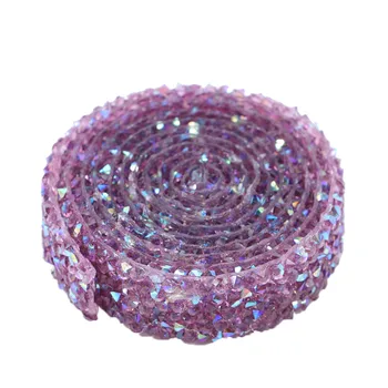 1Yard/Rolka 1,5 cm Módne Drahokamu Pásky Výbava Živice Crystal Dekorácie Orezávanie Pre DIY Topánky Páskovanie Odev Klobúk Lesklý