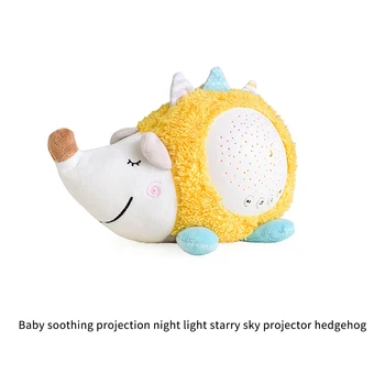 Dieťa Upokojujúce Mäkké, Vypchaté Spánku LED Nočné Lampy Plyšové zvieratko Plyšové Hračky S Hudbou Star Projektor Svetlo Dieťa, Dieťa Spí Hračky