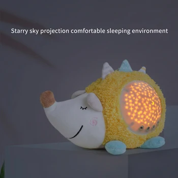 Dieťa Upokojujúce Mäkké, Vypchaté Spánku LED Nočné Lampy Plyšové zvieratko Plyšové Hračky S Hudbou Star Projektor Svetlo Dieťa, Dieťa Spí Hračky