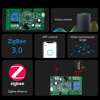 1/2 4CH Zigbee Smart Light Switch Modul DC 5/12/32V RF 433 Prijímač Relé 10A Pracovať s Alexa Google Asistent,Tuya Inteligentný Život