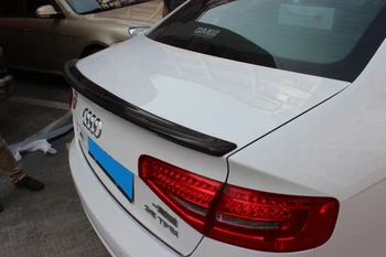 Dobré obutie Reálne uhlíkových vlákien auto zadné boot pery spojler auto batožinového priestoru pery spojler krídlo pre Audi A4 B8 B8.5 2009-