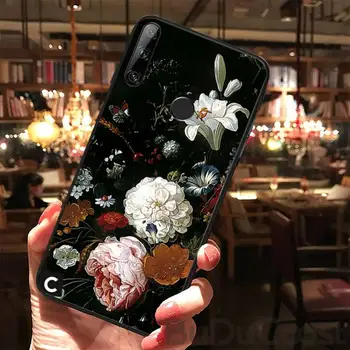 Riccu Akvarel umenie kvety, Farebné Kvetinové Telefón puzdro Na Huawei Y5 Y6 Y7 Y9 Predseda Pro II 2019 2018 Česť 8 8X 9 lite View9
