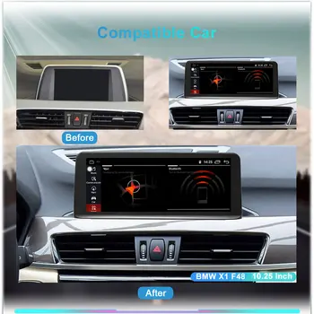 1920*720 IPS Dotykový Sceen Auta GPS Navi Rádia Pre BMW X1 F48 2016-2020 Android 10.0 Systém WIFI 4G LTE BT Carplay 4+64GB Octa-Core
