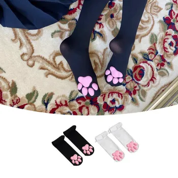 Anime Krásne Pantyhose Pančuchy Lolita Kawaii Ženy, Dievčatá Halloween Kostým 3D Roztomilé Mačacie Pazúry Sexy Vysoko Nad Kolená Ponožky
