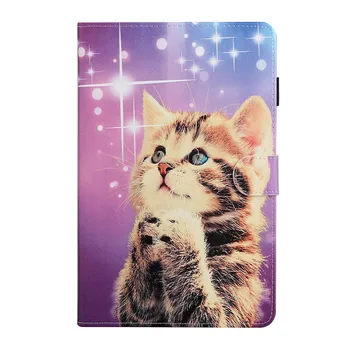 Puzdro pre Samsung Galaxy Tab 10.1 SM-T510 SM-T515 Cute Cat Jednorožec Jeleň Tablet Kryt Funda pre Samsung Galaxy Tab 10 1 2019
