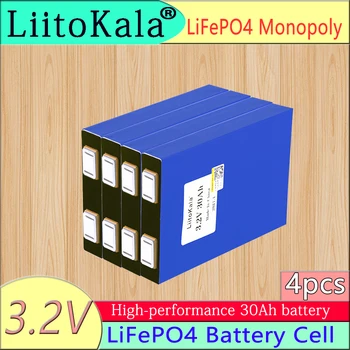 4pcs LiitoKala LiFePo4 3.2 V 30AH 5C batéria li bateria pre diy 12V lifepo4 e-bike e skúter invalidnom AGV auto Golfové vozíky
