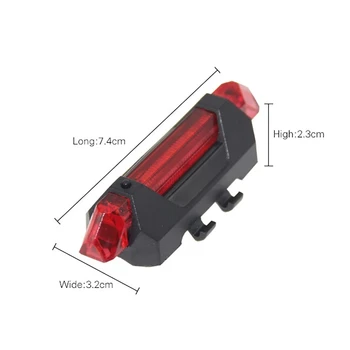 2021 Svetlo na Bicykel Vodotesné Zadné zadné Svetlo LED USB Nabíjateľné MTB Bike Cyklistické Svetlo Bezpečnostné Výstražné Svetlo Cyklistické Doplnky