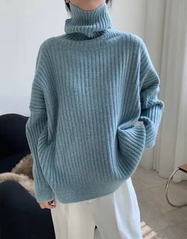žena, veľmi mäkké vlny a bavlny sveter