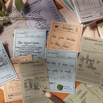 Journamm 50pcs/pack Vintage Voľné Listový Papier Osem Veľkostí pre Deco kancelárske potreby Školské potreby DIY Materiál Papier Poznámok