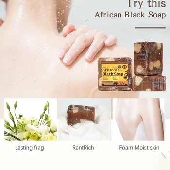 Africké Čierne Mydlo Magic Anti Rebelles Krásy Hydratačné Bambucké Maslo A Prírodný Kúpeľ Tela, Liečba Akné, Starostlivosť O Pleť